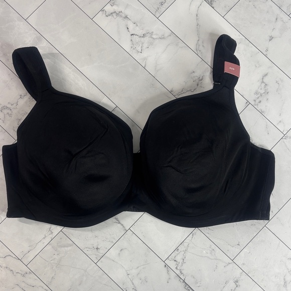 NWT Cacique Lane Bryant Womens Bra Black Lightly Lined Balconette UNDERWIRE 42D - Picture 1 of 11